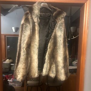 Fabulous Furs Luxurious Brown Teddy Jacket